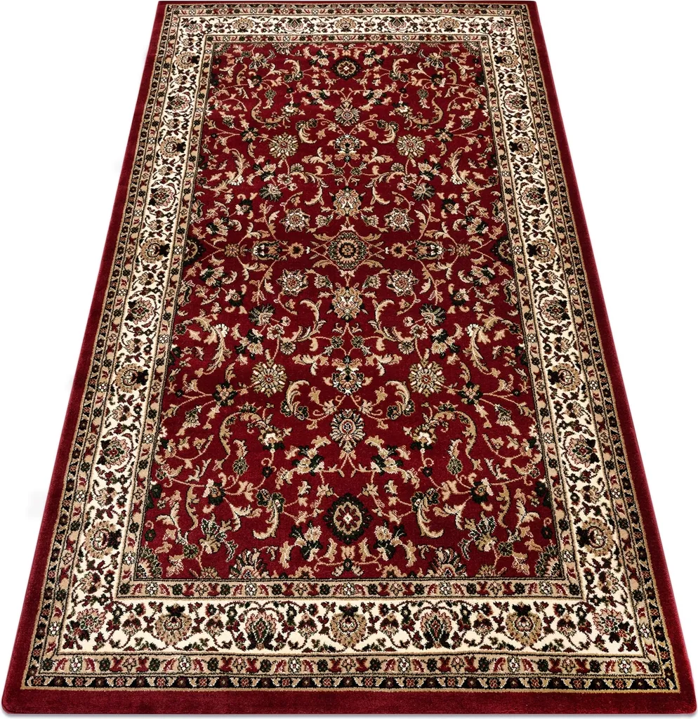 Tapis Royal ADR 1745 bordeaux rouge 200x400 cm résistant et chic