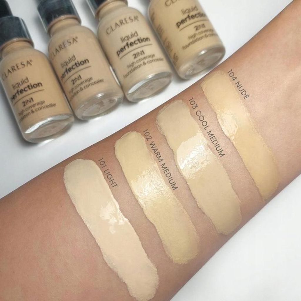 Claresa Liquid Perfect 2 in 1 Concealer 103 Cool Medium 34 g