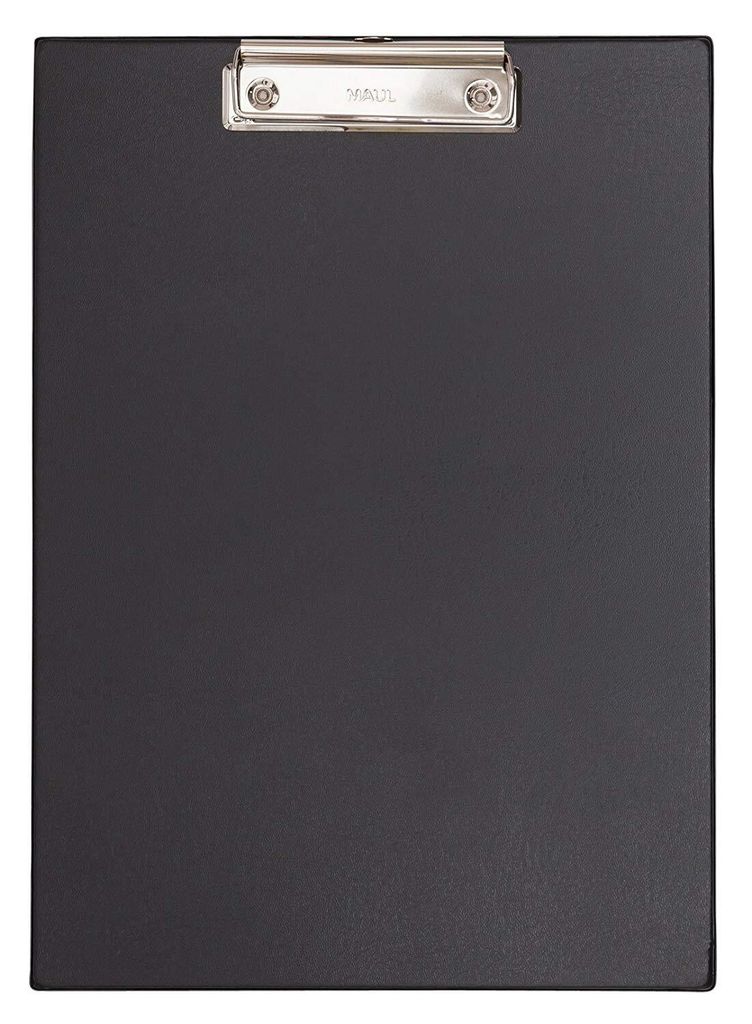 MAUL Bloc-notes à pince A4 format portrait carton film noir Image du produit 