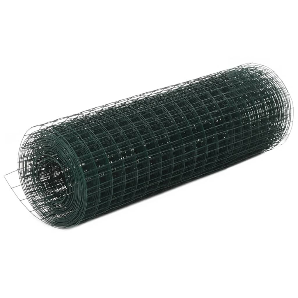 "2026 Promotion" Drahtzaun Stahl - Gartenzaun - mit PVC-Beschichtung 10x0,5 m Grün - Metallzäune CC868