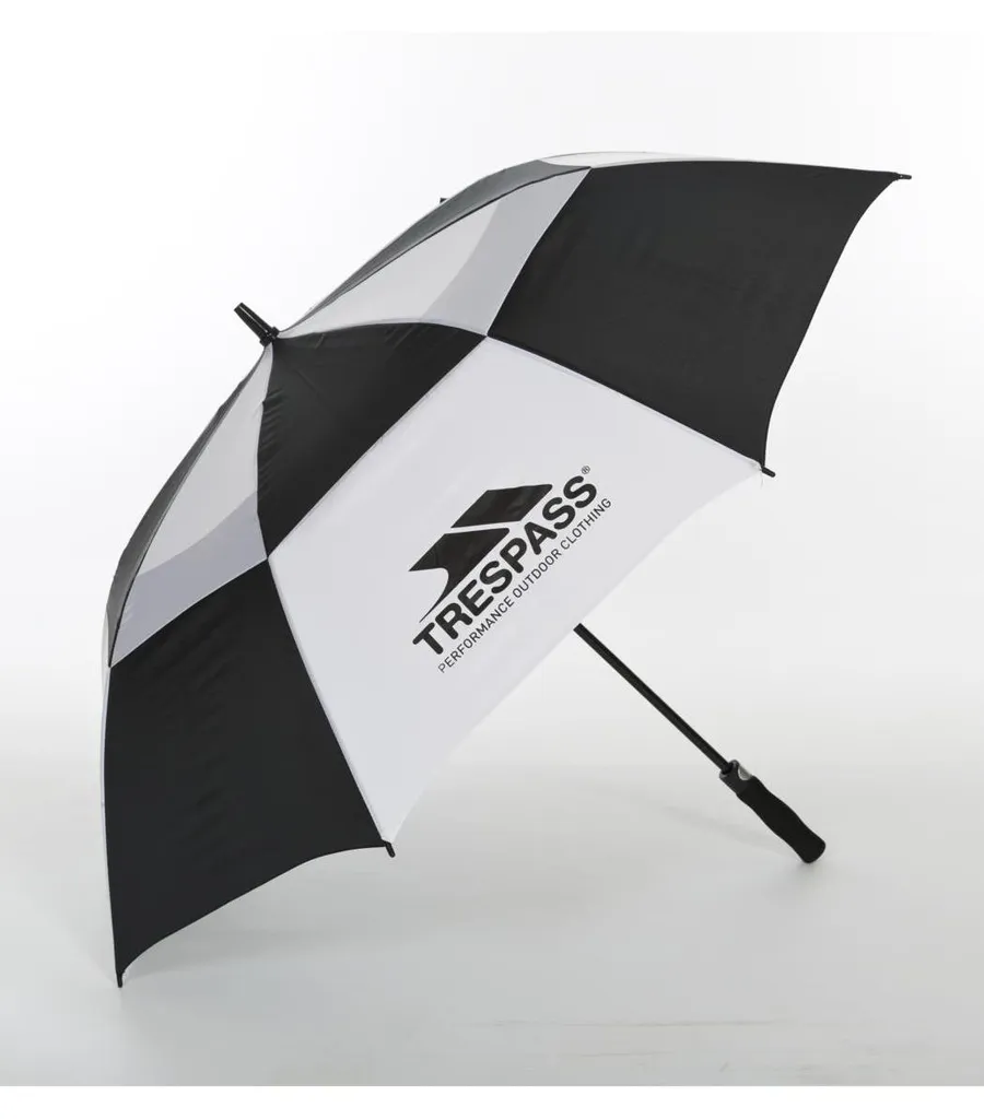 Parapluie de Ville Robuste Trespass Catterick Design Noir et Blanc Chic