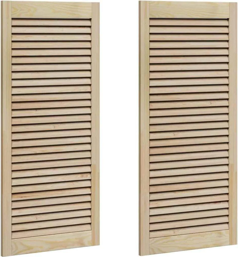 Ante Armadio Legno Naturale vidaXL 2 Pezzi 110x49.5cm - Eco Friendly