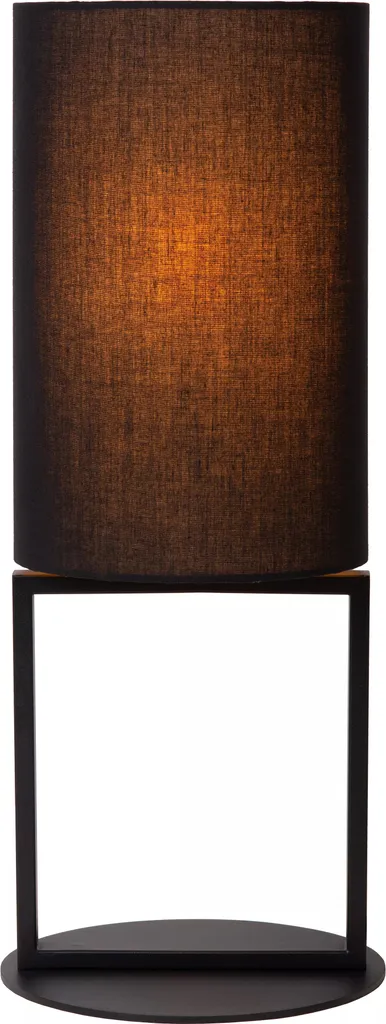 Lampe de salon design noir mat Herman 50cm, luminaire à poser culot E27