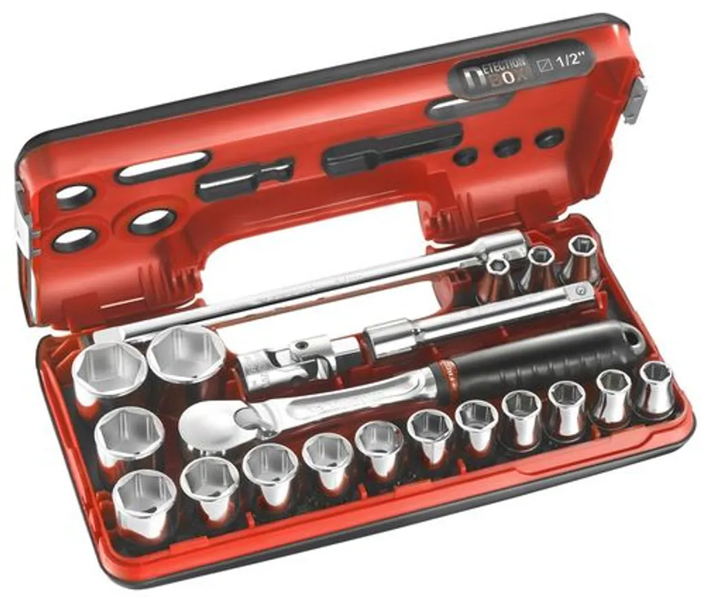 Jeu de Clés à Douilles Facom 1/2 Pouce en Coffret D-Box de 21 Outils Pro