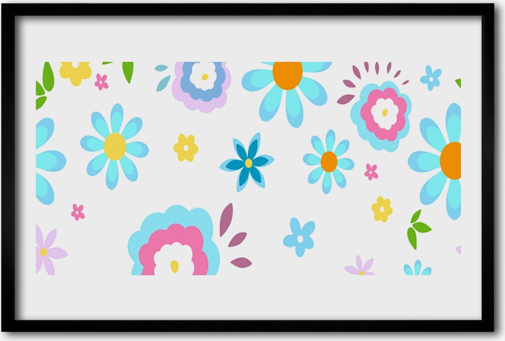 Bild 60x40 MDF-Rahmen Wandkunst Blumen Pflanzen Natur