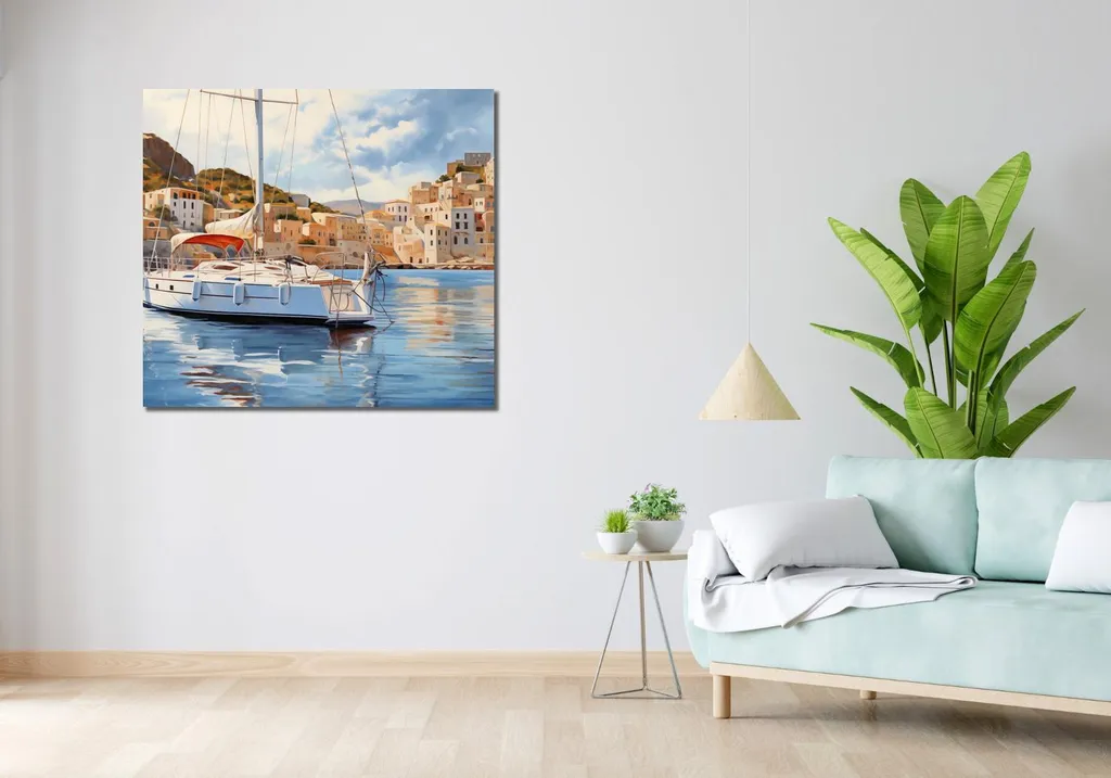 Quadro 100x90 cm Alla deriva sull'acqua - 2