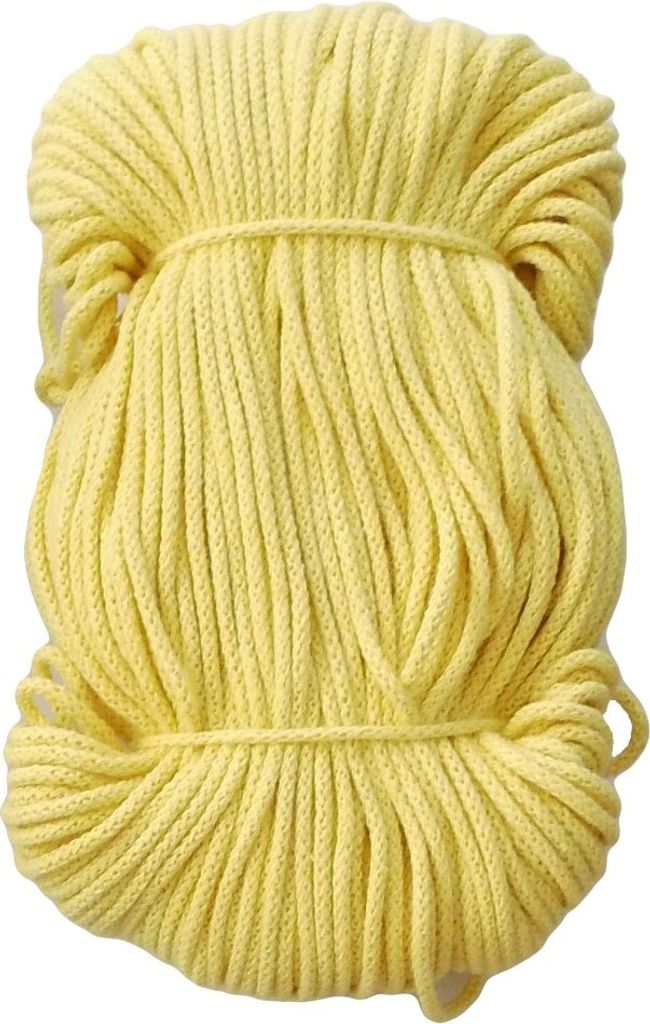 Ø 4 mm x 100 m Baumwollkordel Kordel Baumwolle 100 % Baumwollschnur Gelb Ø 4 mm
