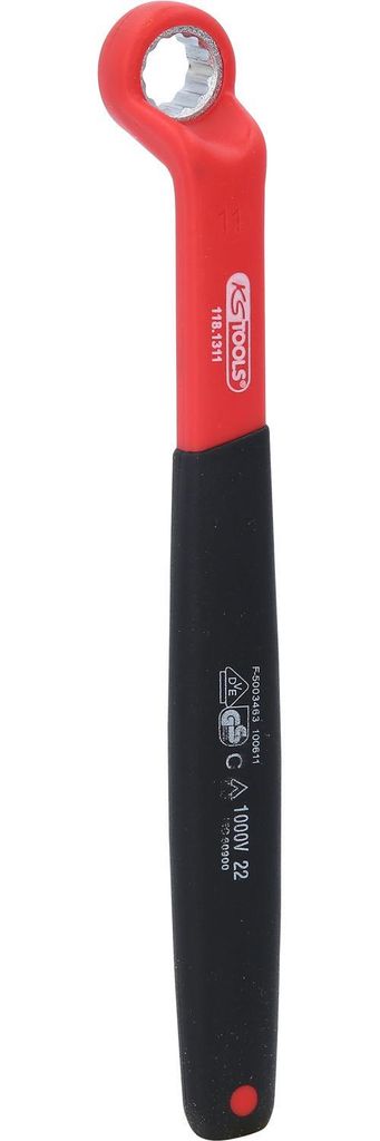 KS Tools Isolierter Ringschlüssel, gekröpft, 11 mm, 118.1311