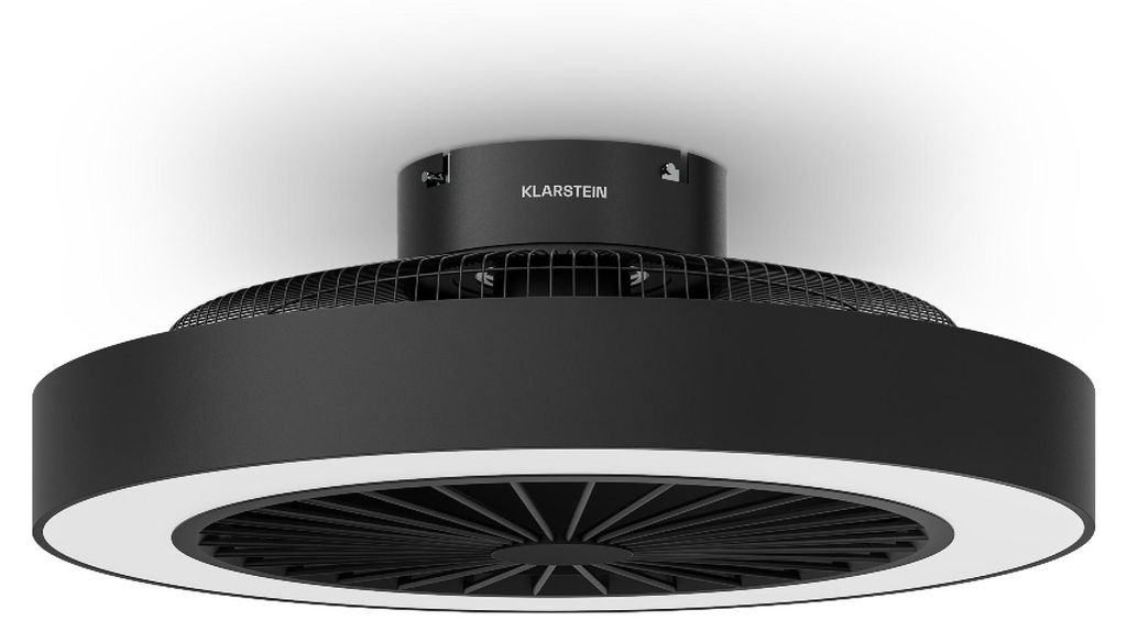 Klarstein ZenBreeze Deckenventilator mit Beleuchtung & Fernbedienung – LED, 6 Stufen, Smart App, Timer, Leise, 48cm, Deckenventilator für Wohnzi...