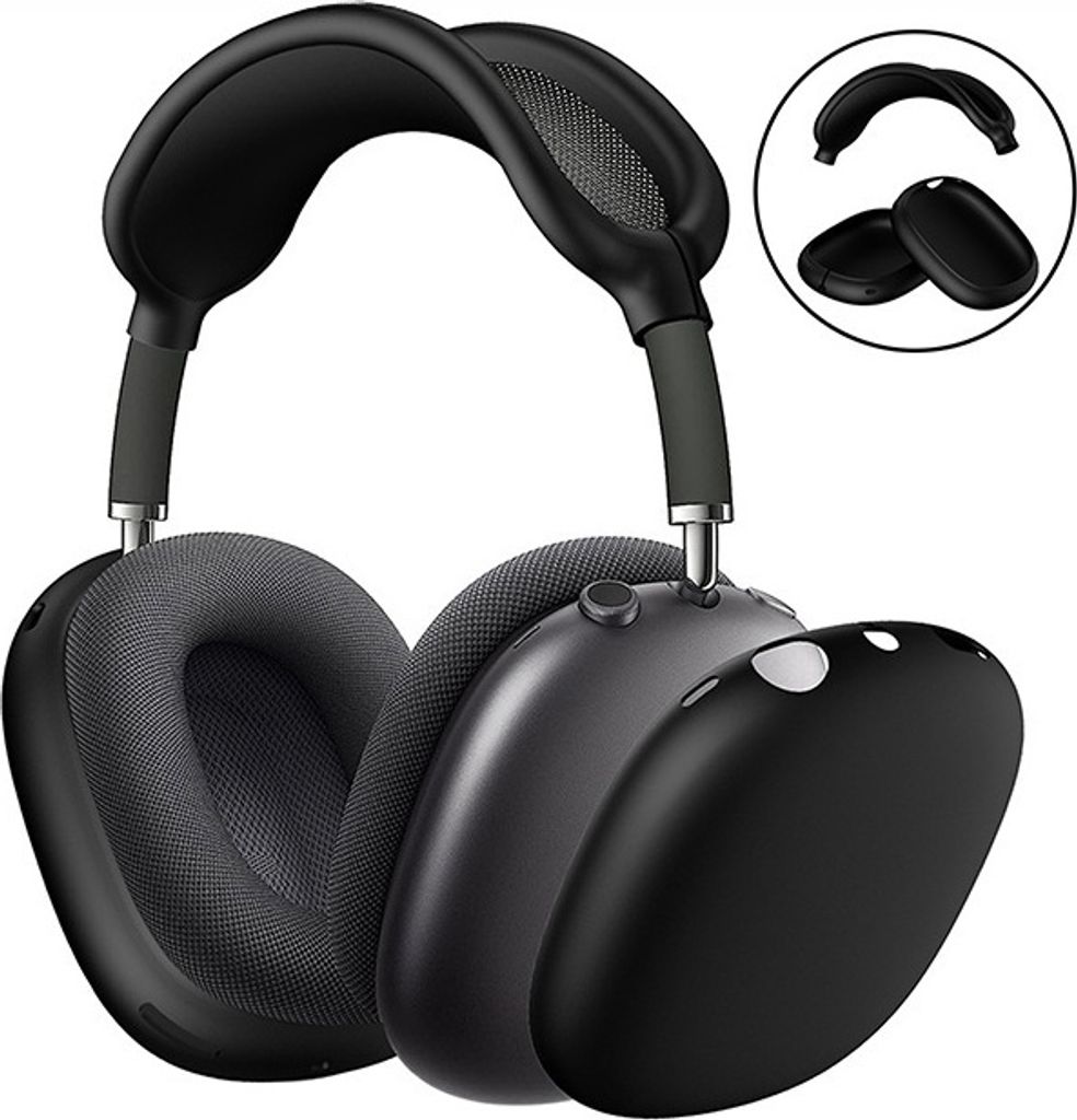 INF Airpods Max: Czarny zestaw nauszników, skorupa i