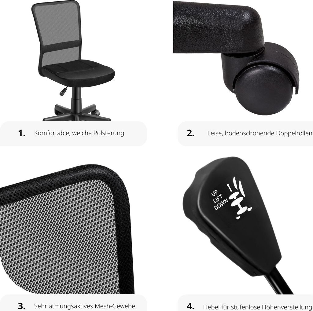 Kancelářská židle Patrick ergonomického tvaru otočná o 360° Obrázek produktu 4