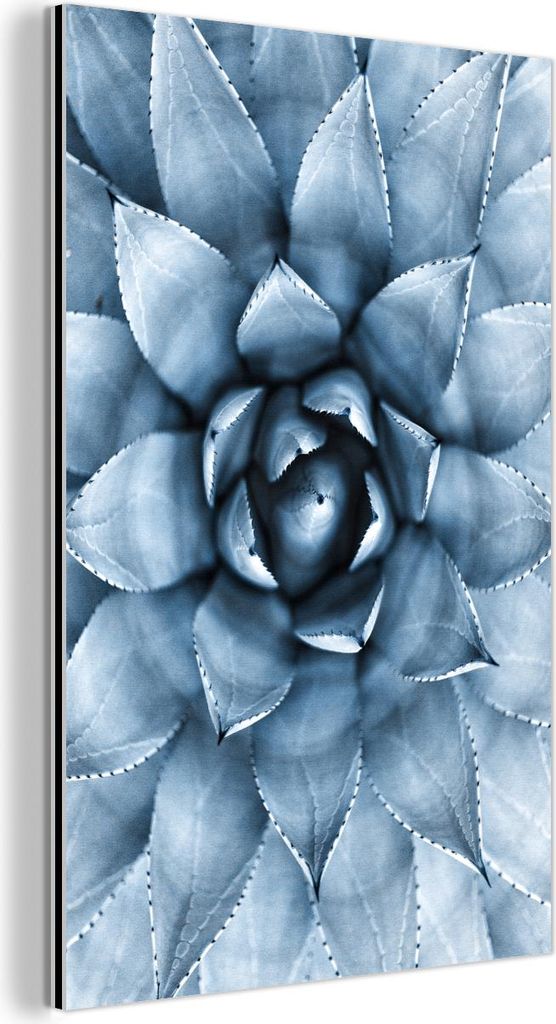 MuchoWow Wanddekoration Metall Metallbild Wandkunst 60x90 cm Pflanzen - Blau - Natur MuchoWow Aluminium Gemälde - Wandbilder - Aluminium