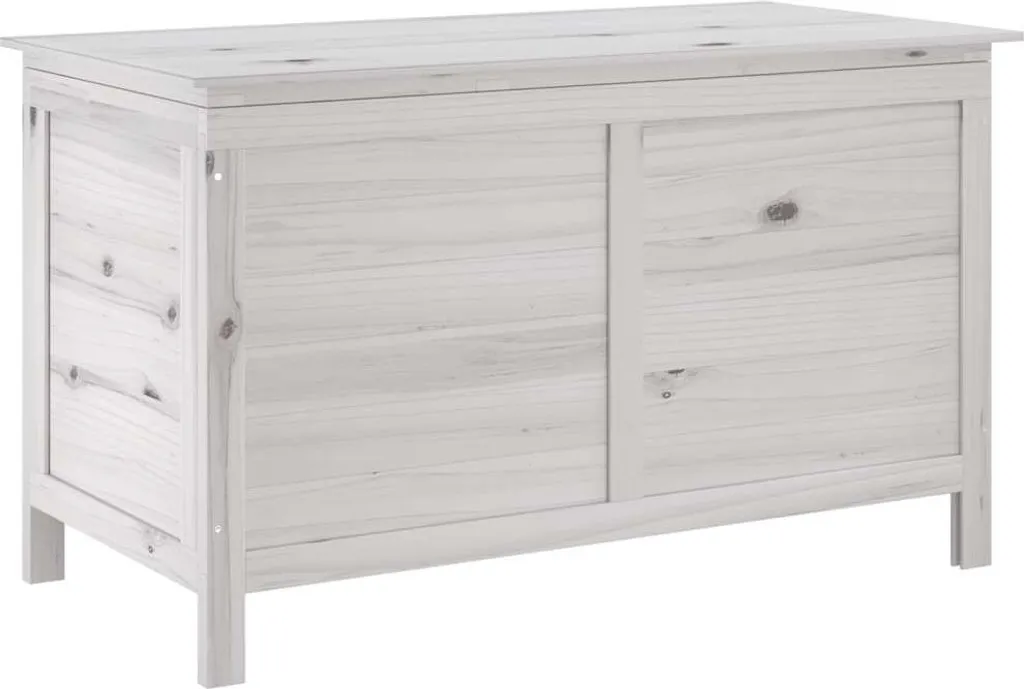 Malle de rangement extérieure blanche en bois massif 99 cm vidaXL
