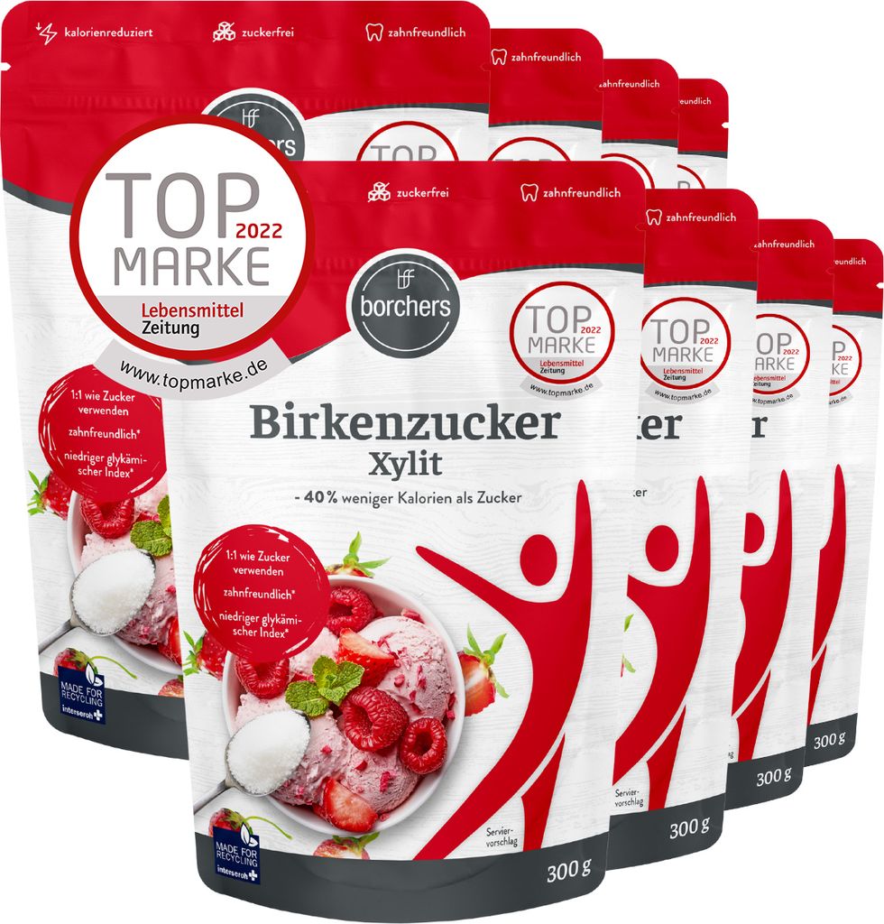 BORCHERS Birkenzucker Xylit 8x 300g