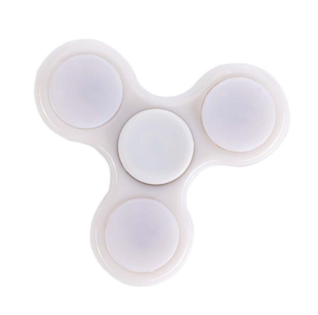 Premium Fidget Spinner Glow in the Dark Weiß Anti-Stress Handkreisel für Kinder & Erwachsene Konzentration ADHS Finger Spielzeug
