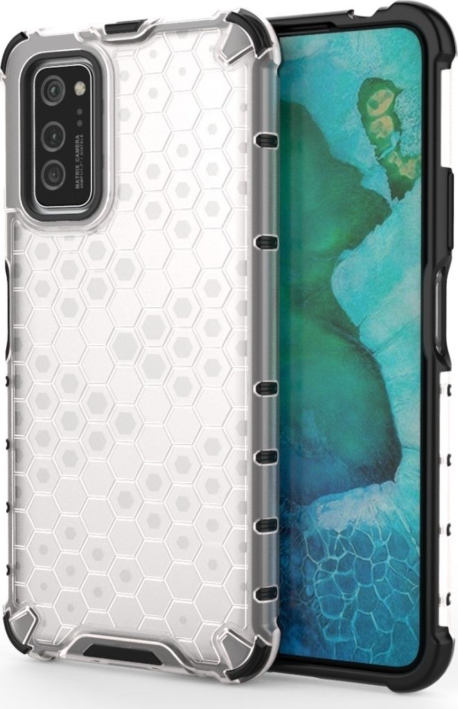 Mobigear Honeycomb Samsung Galaxy S20 Plus Hülle Hardcase Backcover Stoßfest - Weiß