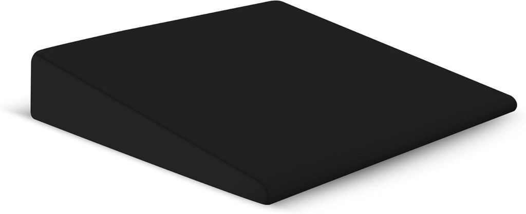 A black wedge cushion shown from a slightly elevated angle on a white background.