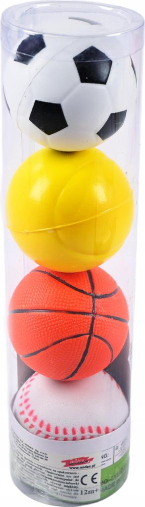 Softbälle 4er Set Schaumstoff 6,3cm - Weiche Spielbälle & Produktbild 