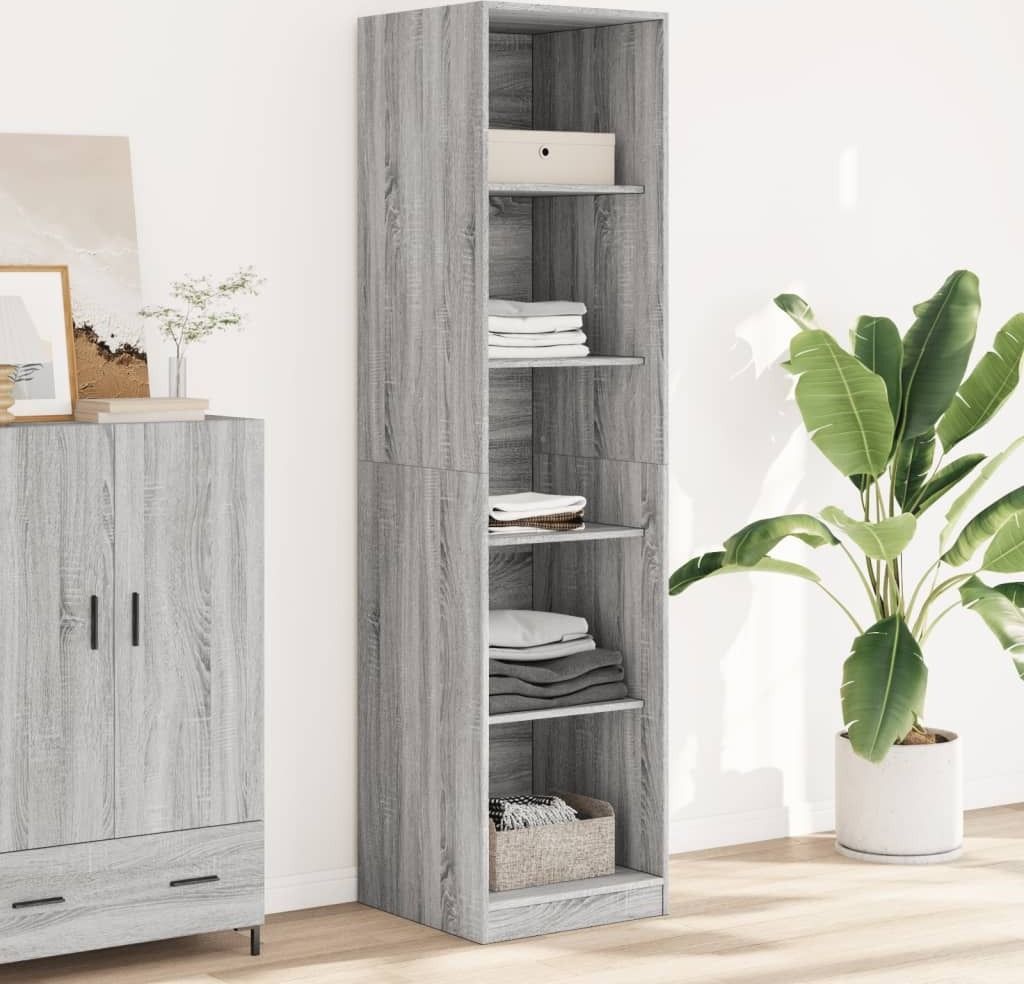 "2026 Promotion" Kleiderschrank Grau Sonoma 50x50x200 cm Holzwerkstoff - Kleiderschränke CC16513