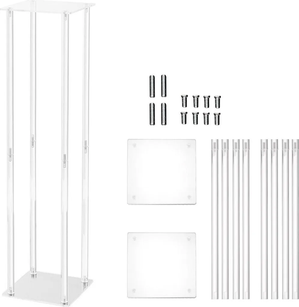 Colonnes de Vases Géométriques 60cm pour Centre de Table de Mariage - 9