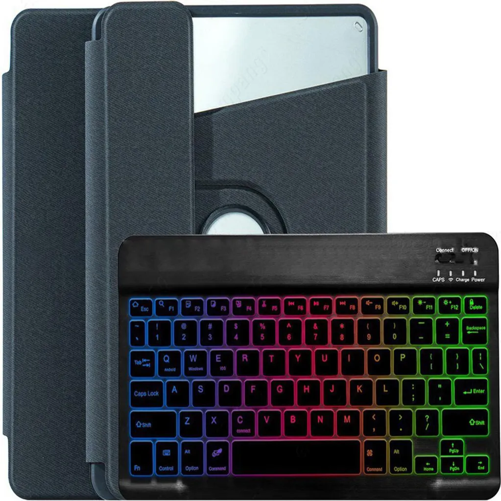 INF Custodia con tastiera Bluetooth rotante a 360° per Tab S9 Plus/S9FE Plus 12.4