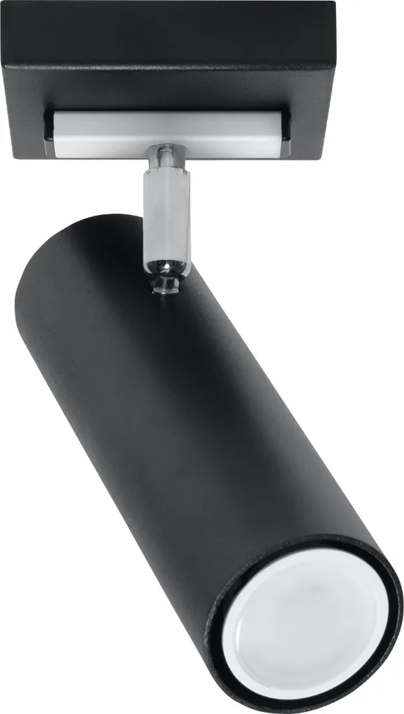 Spot en Métal Noir Chromé KURSO Pure Lume 1xGU10 - Luminaire IP20 Chic