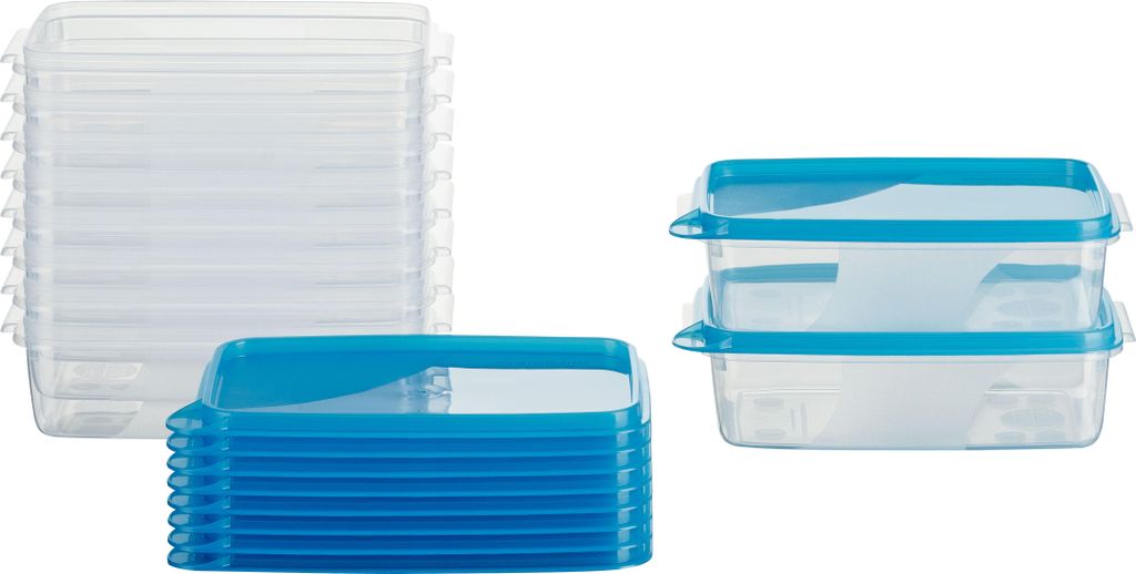 MiraHome Vorratsdosen Sets verschiedene Größen rechteckig blau – Vorratsdosen mit Deckel Luftdicht – Gefrierdosen für Mealprep – Austrian ...