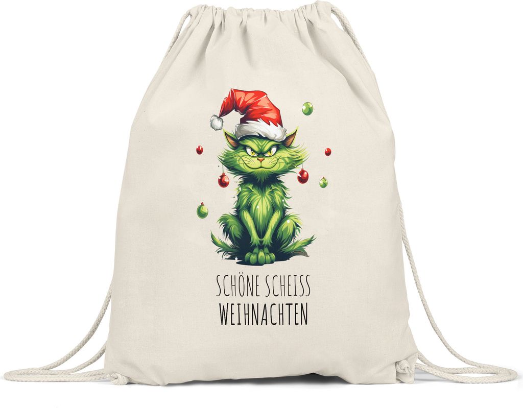 Schöne Scheiss Weihnacht Turnbeutel Cat Mom Cat Dad Dezember Adventszeit