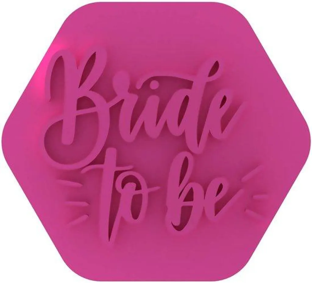 Tampons pâte à sucre rose pour mariage avec motifs gravés haute précision