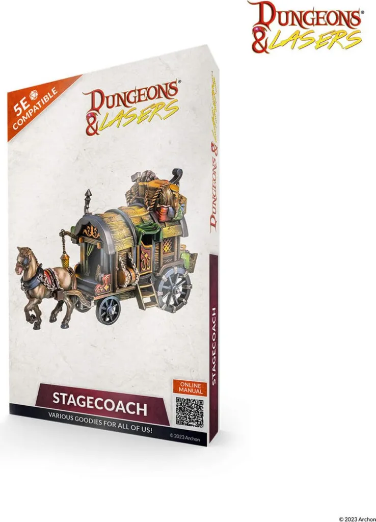 Miniature de Diligence Stagecoach Donjons & Lasers - Décor de Table