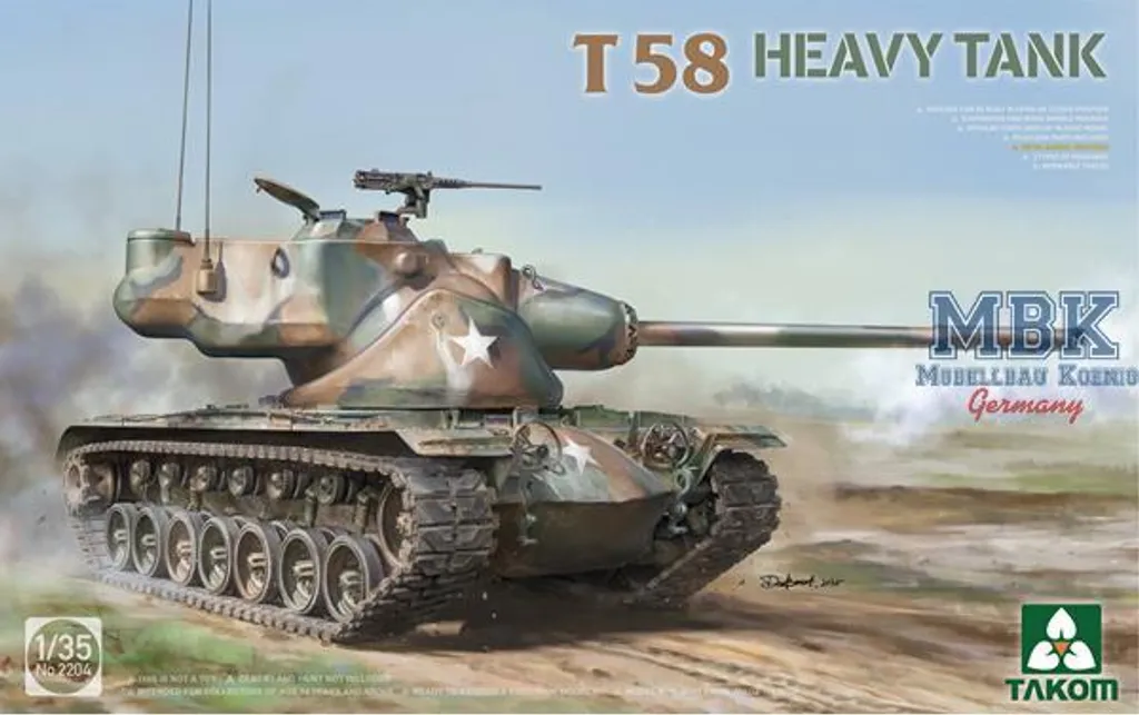 Char lourd T58 Takom TAK2204 maquette sans compromis de moulage