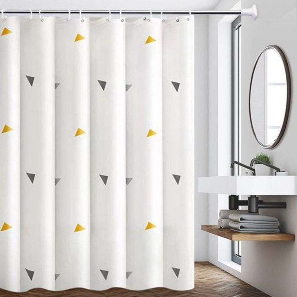 180x180cm Duschvorhang - Schnell trocknendes Duschgitter mit Haken - wasserdicht und schimmelfest - mit 12 Duschgitterringen - für Dusche und Bad