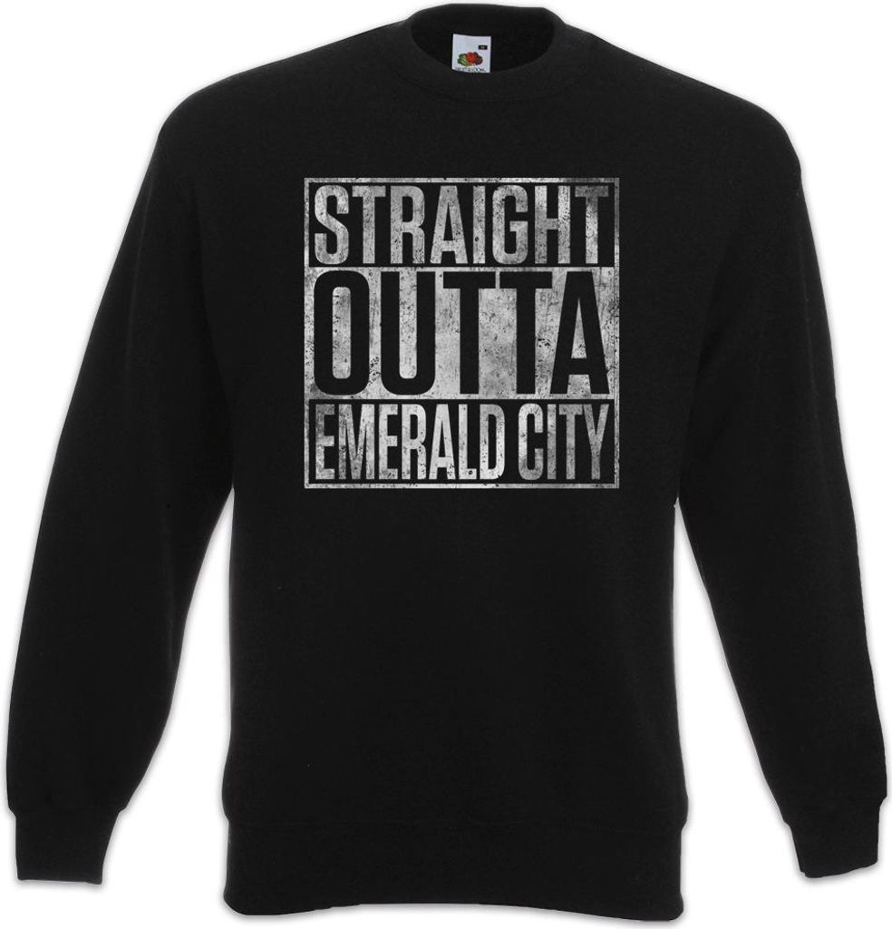Urban Backwoods Straight Outta Emerald City, Sweatshirt, Farbe: Schwarz, Größe: M