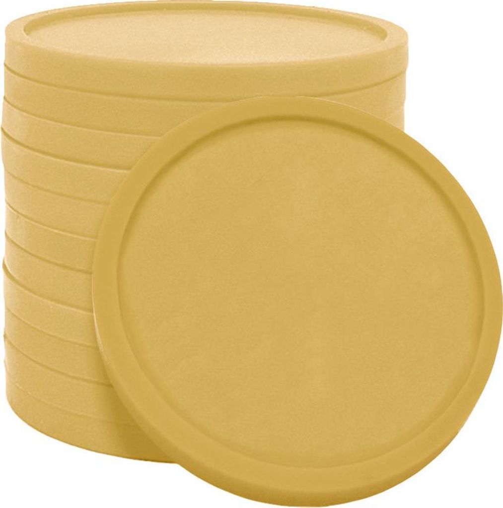 CombiCraft Wertmarken Chips oder Pfandmarken Ø29mm Recycelter Kunststoff Pastellgelb - pro 100 Stück