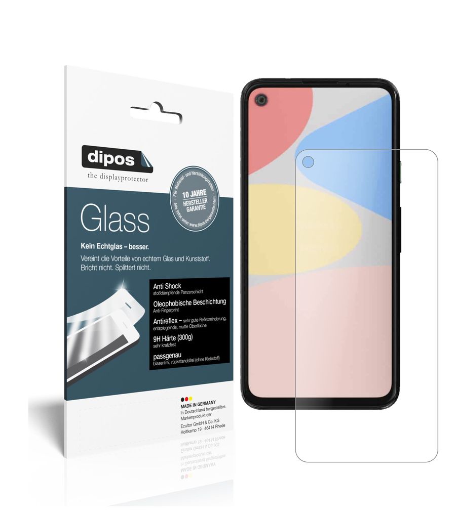 1x Schutzfolie für Google Pixel 4a 5G matt - Anti-Shock 9H Folie dipos Glass Kunststoffglas