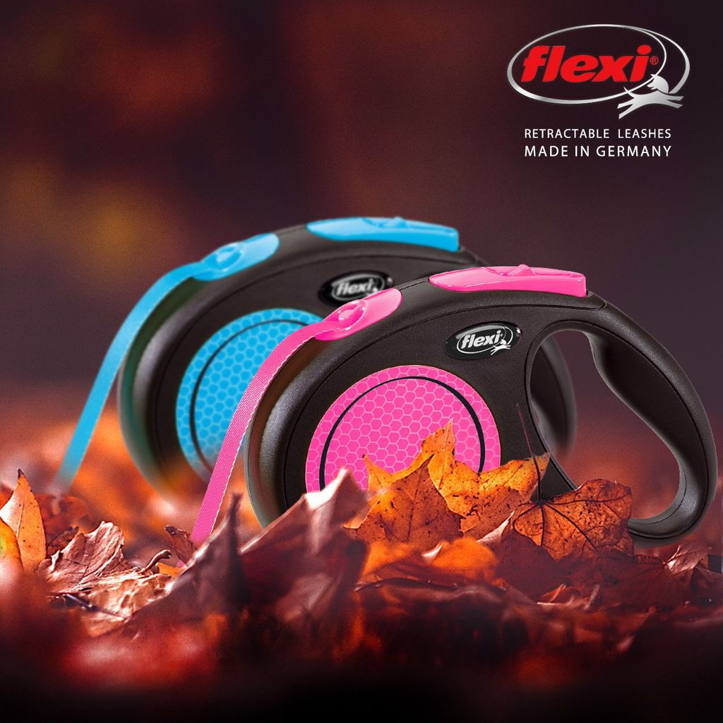 Flexi New Classic Neon Gurt-Roll-Leine - M / Pink Produktbild 8