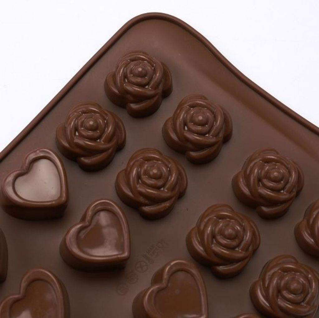 GKA Silikon Schokoladenform Pralinenform mit 24 Formen Herz Produktbild 5