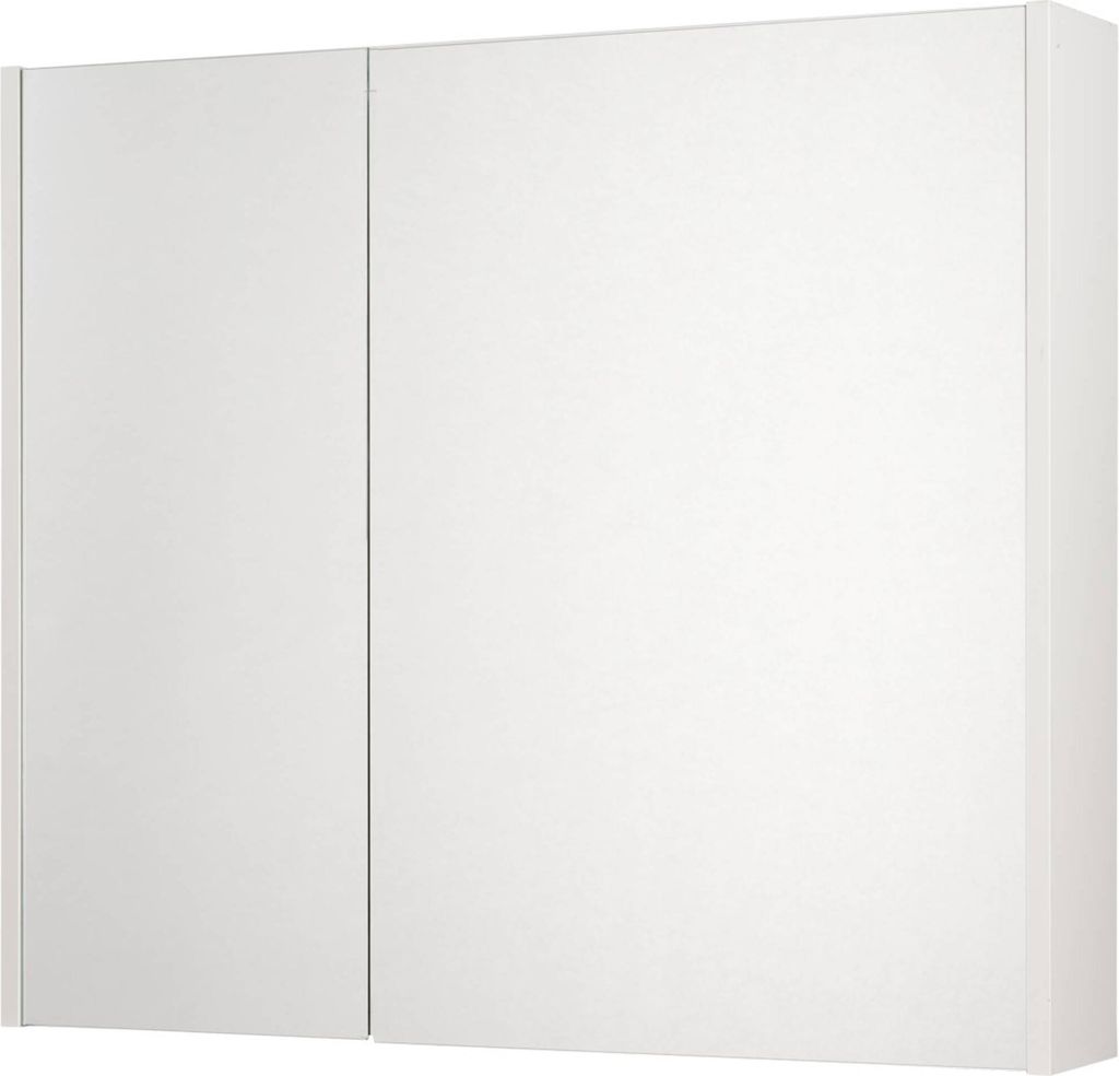 Saqu Salto Spiegelschrank 80x70x14cm Glänzend Weiß