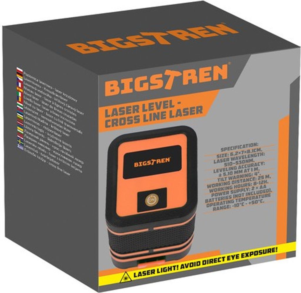 Laserová vodováha - krížový laser Bigstreen 24293 Obrázok produktu 