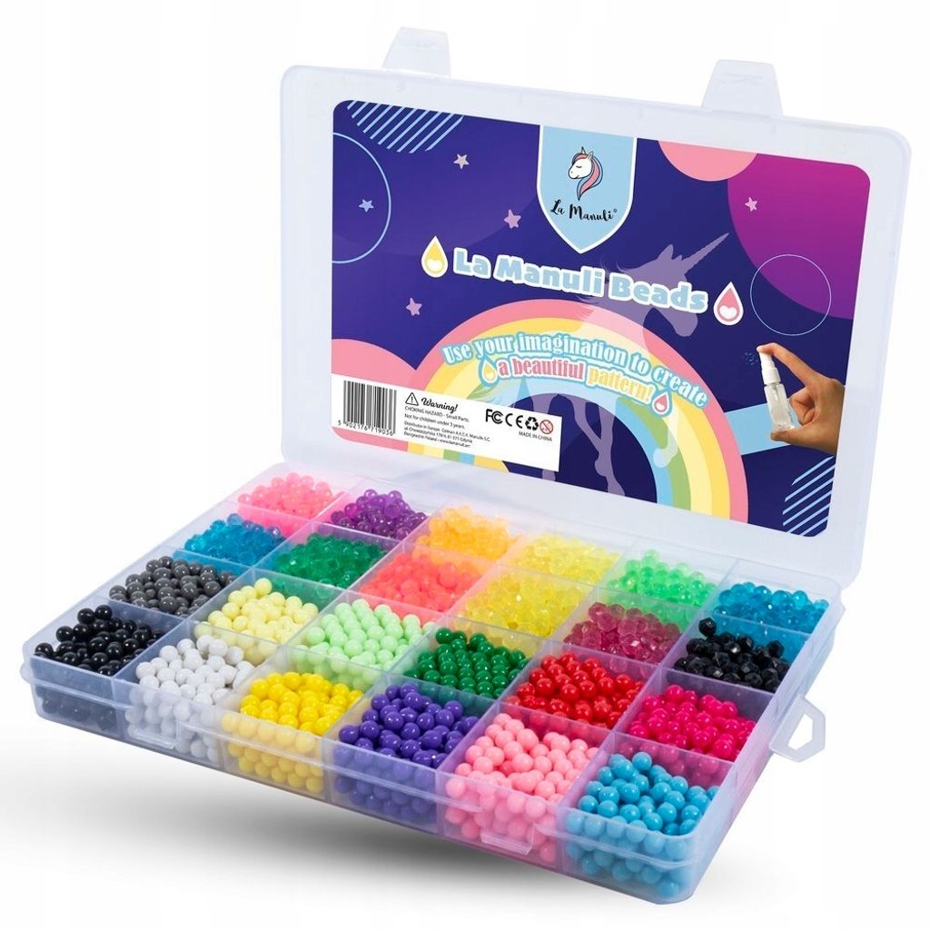 Perle d'acqua La Manuli - 3300 pezzi, 24 colori, set Immagine del prodotto 