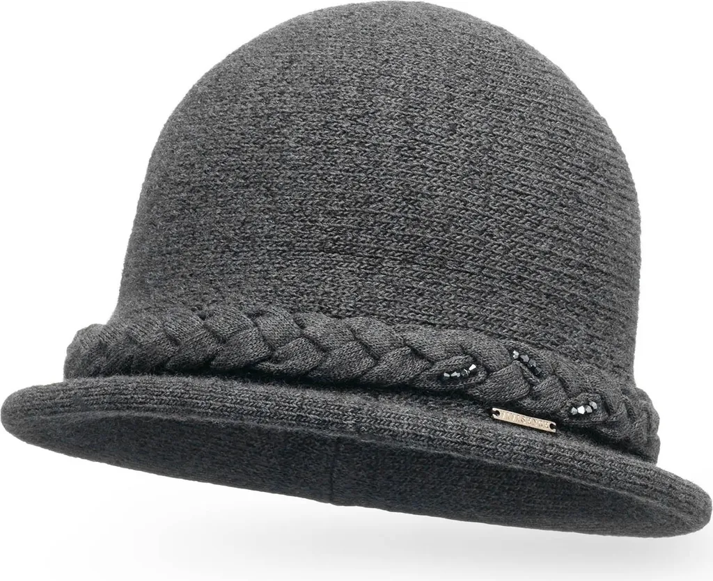 Cappello da donna Vivisence elegante cappello invernale caldo e accogliente copricapo per l'inverno e l'autunno caldo cappello a maglia spessa, cappello classico per le donne, EU, grigio scuro, taglia unica - 7