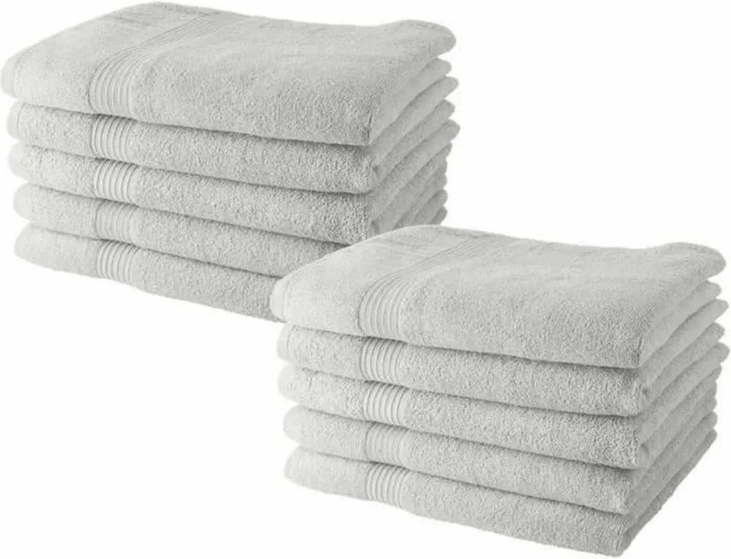 Pack de 10 Serviettes TODAY Blanches 70x130 CM - Adieu au Linge Usé