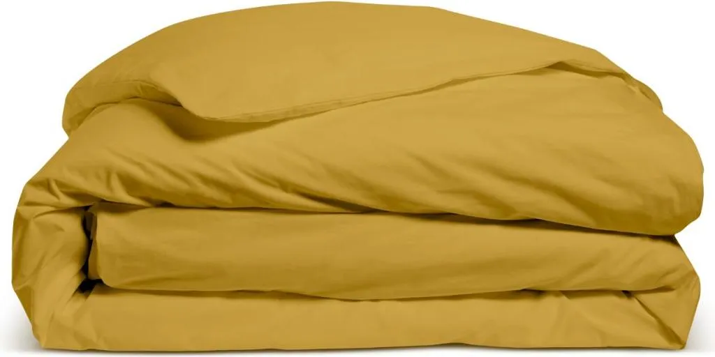 Housse de couette grand lit 240x260 Moutarde pour confort optimal