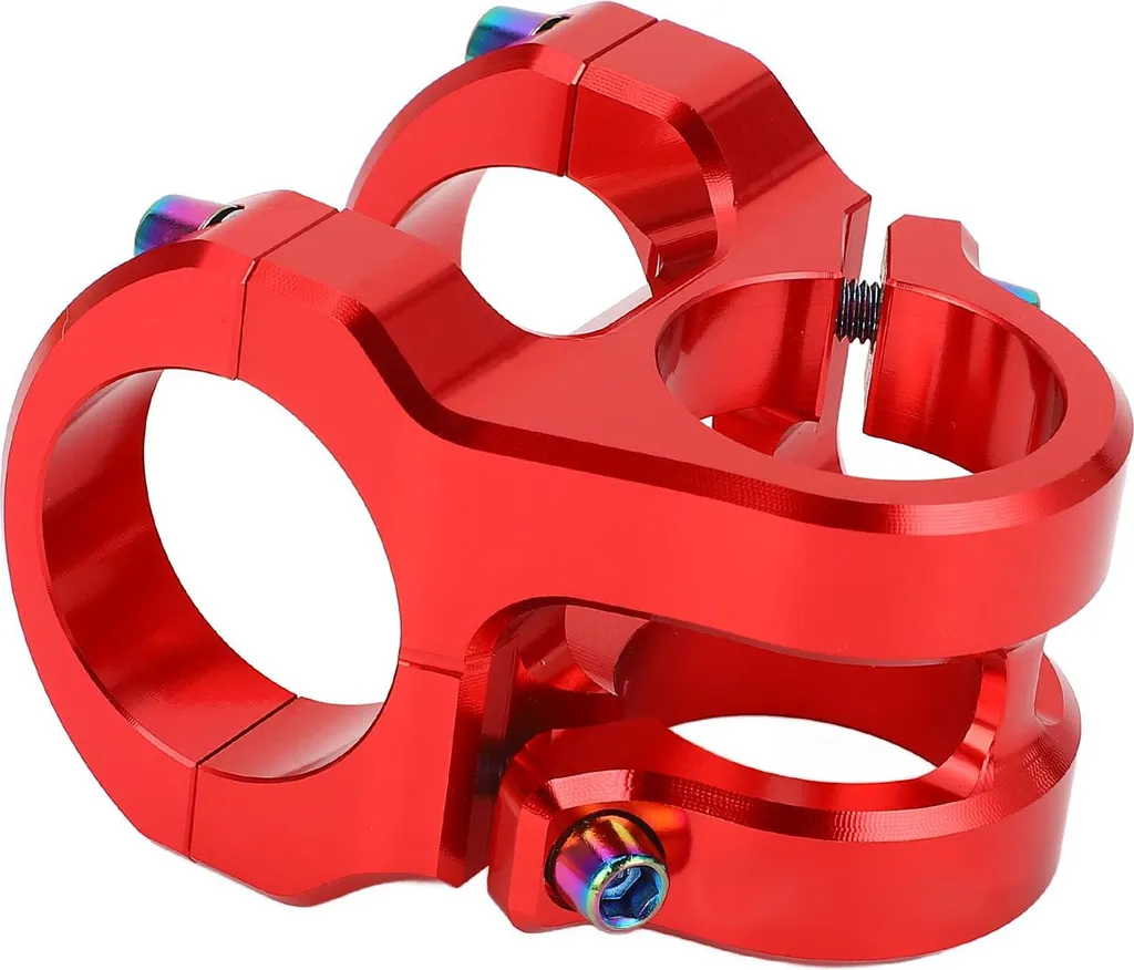 Potence de Vélo de Montagne Courte 31,8 mm CNC Rouge pour Enduro DH