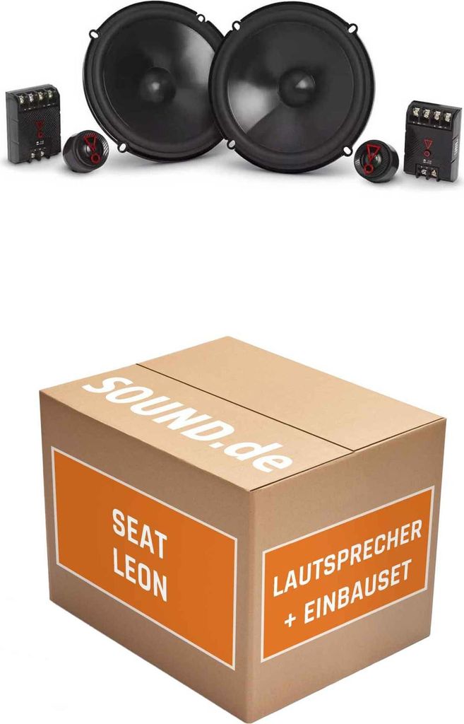 Lautsprecher Boxen Einbaupaket vorne JBL Stage3 607CF passend für Seat Leon II 1P | 2x Tief-Mitteltöner 2x Hochtöner