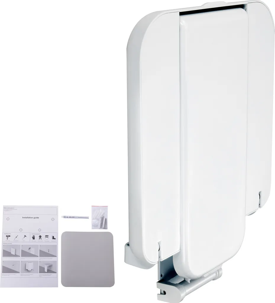 Évitez les chutes en douche avec ce siège mural pliable ABS 200 kg