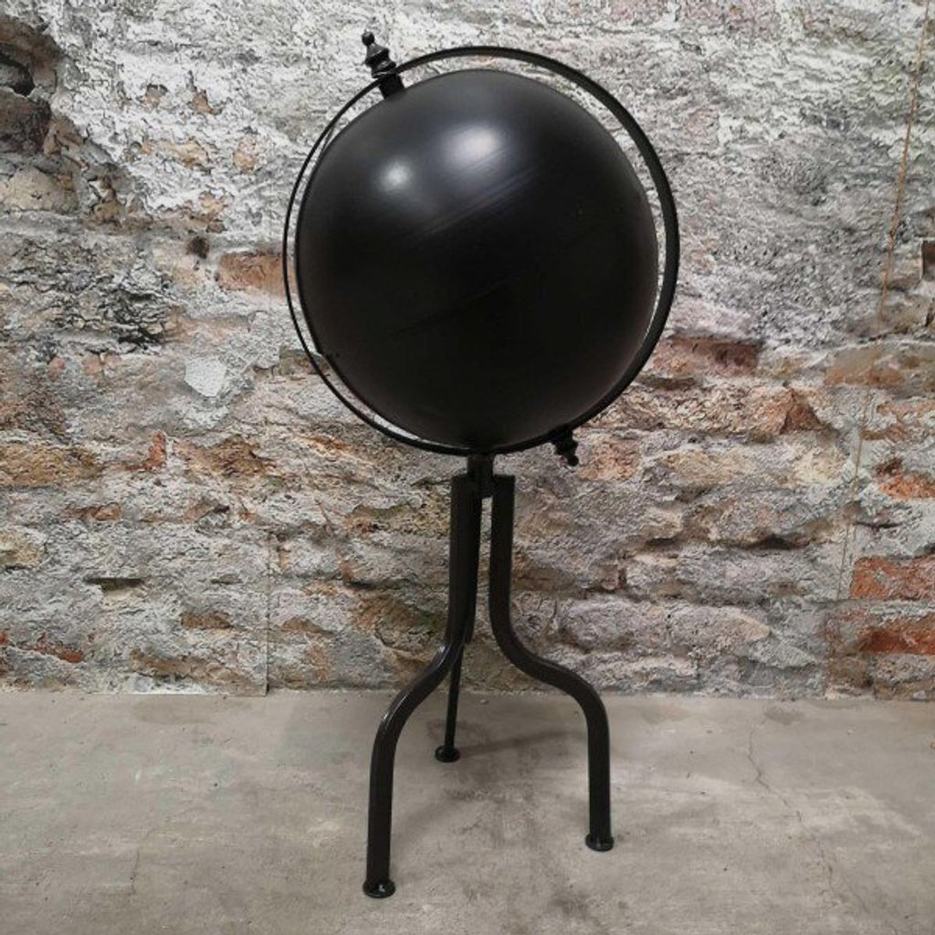 Wiladu Globus Schwarz 23 x 20 x 49 beschreibbar Gästebuchglobus für Hochzeit und Feierlichkeiten