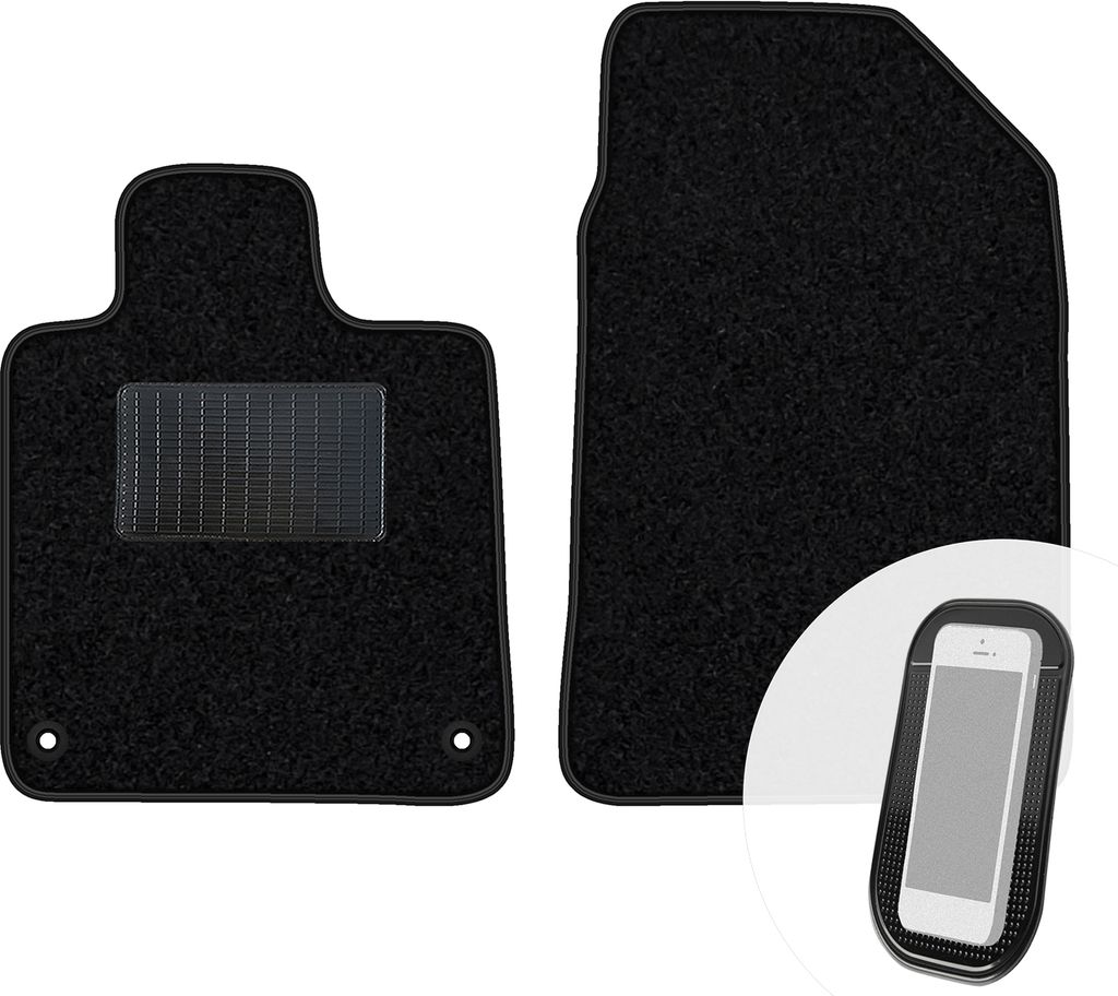 moto-MOLTICO Vorne Fußmatten Auto Velours Autoteppiche Schwarz Automatten Set 2-teilig passend für Citroen CX 1975-1991