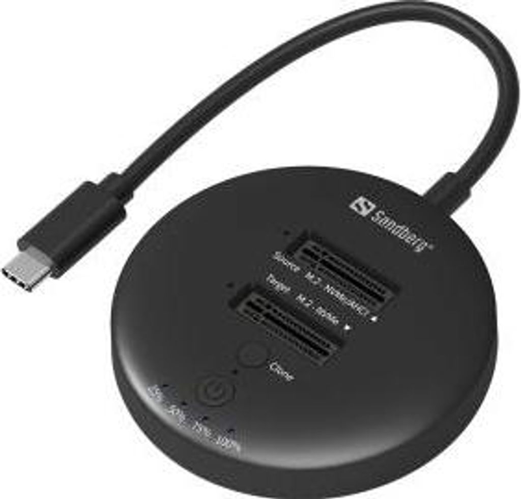 Sandberg 136-72, SSD, M.2, M.2, 8 TB, USB 3.2 Gen 2 (3.1 Gen 1) Type-C, Schwarz