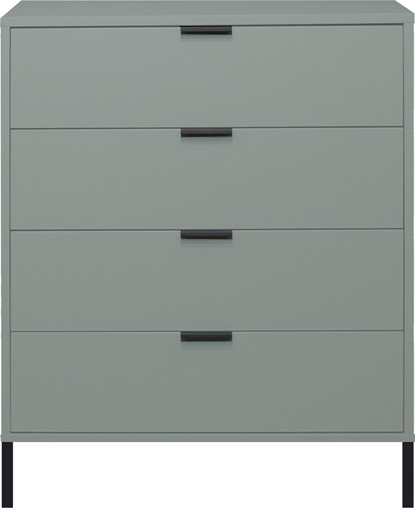 Kommode >Bonnie< in pine green matt lack - 81x100x45cm (BxHxT)